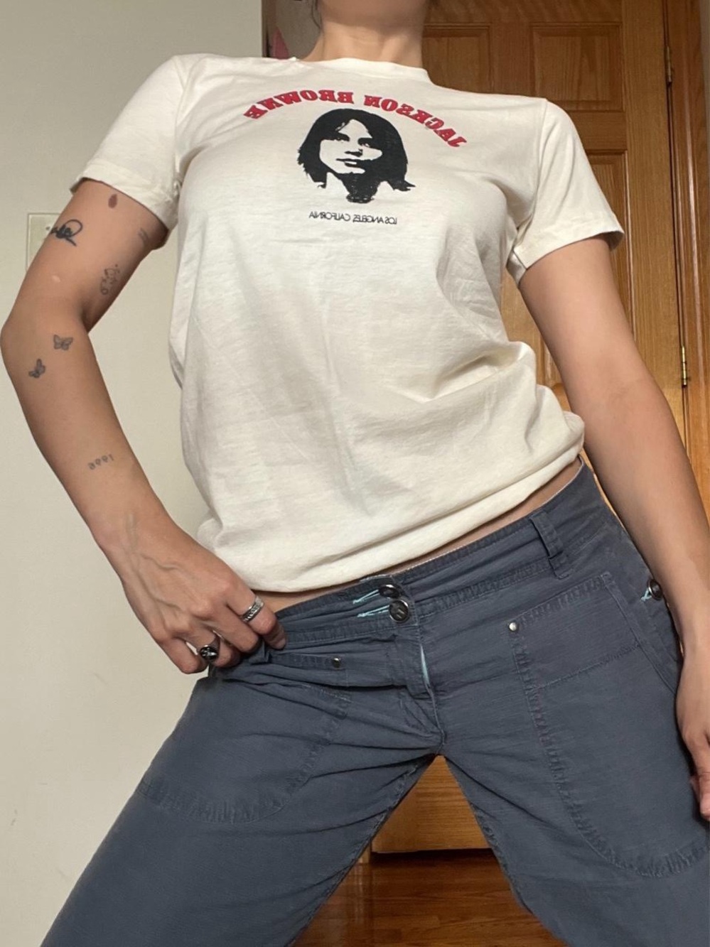 Vintage Y2K American Apparel Jackson Browne Graphic Tee Shirt